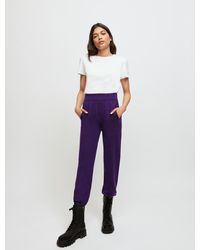 Maje Cashmere Tracksuit Trousers - Purple