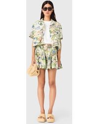 Maje - Patterned Cropped Shirt - Lyst