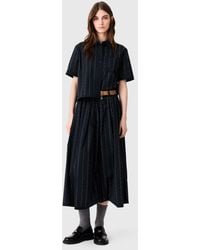 Maje - Long Rhinestone Cotton Skirt - Lyst