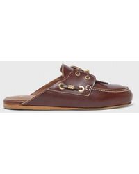 Maje - Leather Boat Mules - Lyst