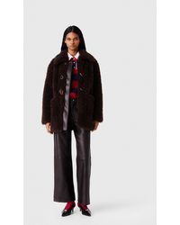 Maje - Mid-Length Faux Fur Coat - Lyst