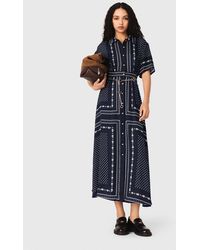 Maje - Flowy Patterned Maxi Dress - Lyst