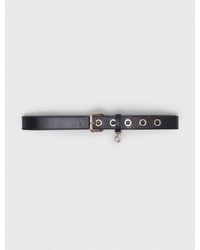 Maje - Leather Belt With Miss M Buckle - Lyst