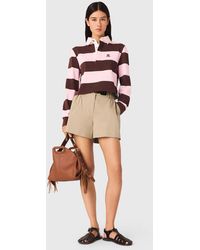 Maje - Striped Polo Sweatshirt - Lyst