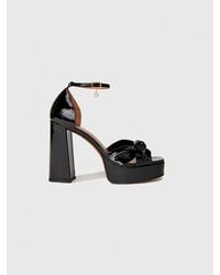 Maje - Leather Platform Sandals - Lyst