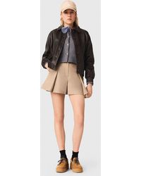 Maje - Cropped Leather Jacket - Lyst