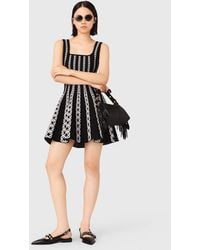Maje - Short Jacquard Knit Dress - Lyst
