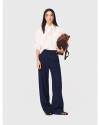 Maje - Linen-Blend Sailor Trousers - Lyst