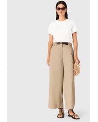 Maje - T-Shirt With Small Embroidered Logo - Lyst