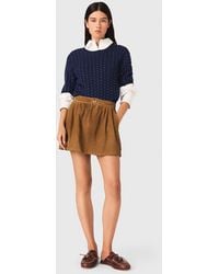 Maje - Short Suede Skirt - Lyst