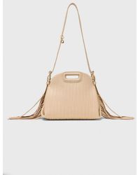 Maje - Stitched Leather Mini Miss M Bag - Lyst