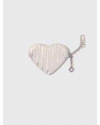 Maje - Quilted Metallic Heart Purse - Lyst
