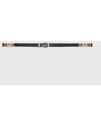 Maje - Slim Croc-Effect Leather Belt - Lyst