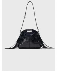 Maje - Miss M Mini Cracked Leather Bag - Lyst