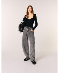 Maje - Pull Décolleté En Maille Côtelée - Lyst