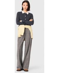 Maje - Round-Neck Rib Knit Cardigan - Lyst