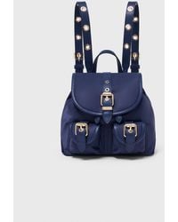 Maje - Mini Leather And Nylon Backpack - Lyst