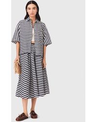 Maje - Linen-Blend Midi Skirt - Lyst