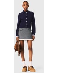 Maje - A-Line Poplin Skirt With Band - Lyst