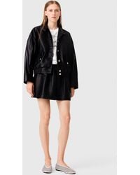Maje - Short Leather Skirt - Lyst