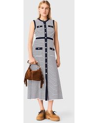 Maje - Breton Stripe Knit Maxi Dress - Lyst