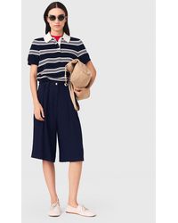 Maje - Striped Polo With Rhinestone Collar - Lyst