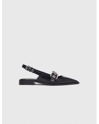 Maje - Flat Leather Strap Slingbacks - Lyst