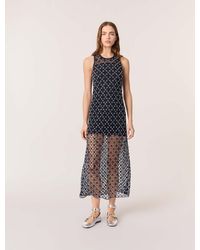 Maje - Beaded Crochet Maxi Dress - Lyst