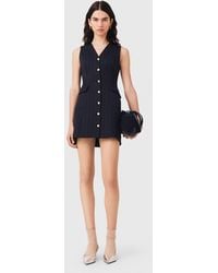 Maje - Sleeveless Tailored Lurex Dress - Lyst