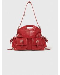 Maje - Sac Miss M Mini Cargo En Cuir Usé - Lyst