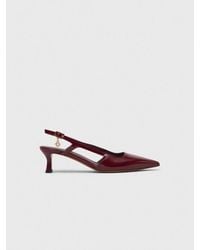 Maje - Escarpins Slingback En Cuir Vernis - Lyst