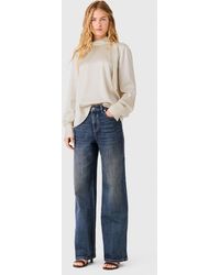 Maje - Satin Blouse With Draped Back - Lyst