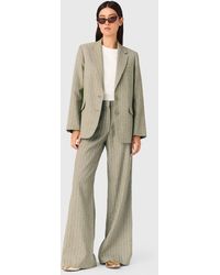 Maje - Linen-Blend Suit Trousers - Lyst