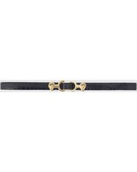 Maje - Thin Leather Belt With Lion Bit - Lyst