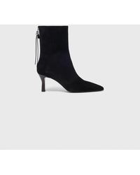 Maje - Pointed-Toe Suede Ankle Boots - Lyst