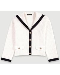 Maje - Contrast Collar Cardigan - Lyst