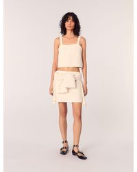 Maje - Tweed-Effect Knit Crop Top - Lyst