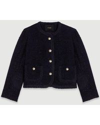 Maje - Veste Courte En Tweed - Lyst