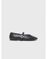 Maje - Embossed Leather Ballet Flats - Lyst