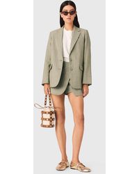 Maje - Linen Blend Suit Jacket - Lyst