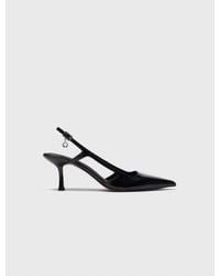 Maje - Patent Leather Slingback Pumps - Lyst