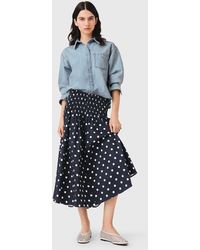 Maje - Long Cotton Skirt - Lyst