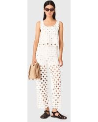 Maje - Crochet Trousers With Mirrors - Lyst
