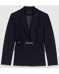 Maje - Belted Suit Jacket - Lyst