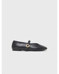 Maje - Embossed Leather Ballet Flats - Lyst