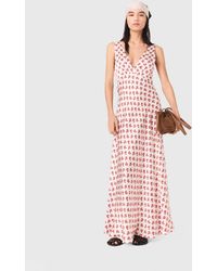 Maje - Patterned Silk Dress - Lyst