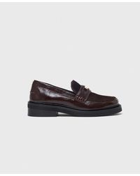 Maje - Leather And Suede Loafers - Lyst