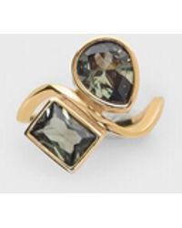 Maje - Asymmetrical Ring With Rhinestones - Lyst