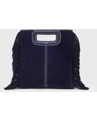 Maje - Topstitched Suede M Bag - Lyst