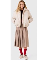 Maje - Reversible Faux Fur Puffer Jacket - Lyst